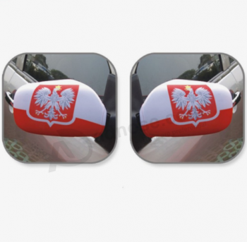 bandera promocional de la cubierta del espejo del ala del coche de Polonia