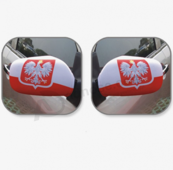 promotionnel Pologne Voiture Aile Rétroviseur Couverture Drapeau