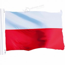 Poland National Flag Banner- Vivid Color Polish Flag polyester