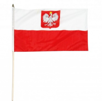 Ventilador ondeando mini polonia banderas de águila polaca de mano