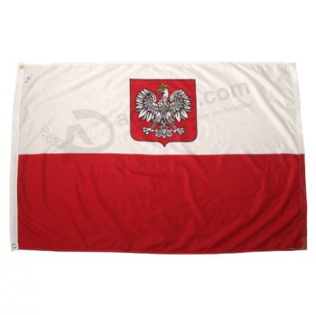 Pologne nationale Bannière de l’aigle Bannière du drapeau polonais du pays