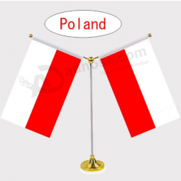 Mini Office Decorative Poland Table Flag Wholesale