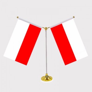 주문 폴리 에스테 폴란드 테이블 회의 책상 깃발