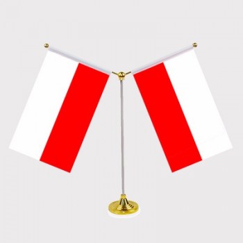 Drapeau de bureau de réunion de table de pologne en polyester personnalisé