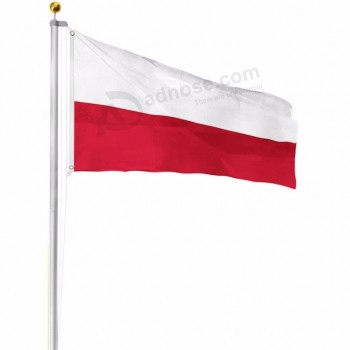 90x150cm vente chaude polyester drapeau du pays de la Pologne