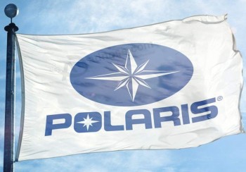 Polaris Flagge Banner 3 x 5 ft ATV Offroad Jet Ski Garage Wand weiß