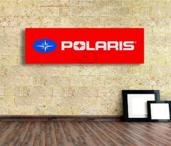 polaris logo banner vinil, sinal de garagem, escritório ou sala de exposições com alta qualidade