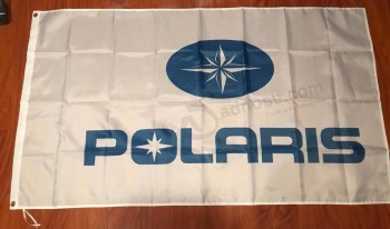 POLARIS Drapeau Bannière logo blanc 3X5FT ATV Off Road 4 Wheeler Jet Ski Boat