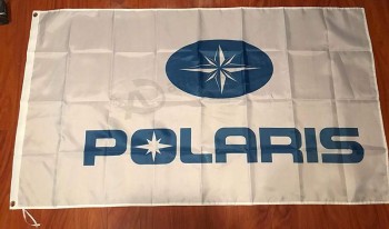 POLARIS FLAG BANNER WHITE LOGO 3X5FT ATV OFF ROAD 4 WHEELER JET SKI BOAT WAKE