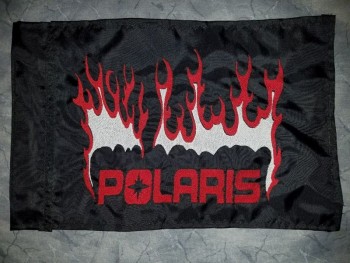 POLARIS FLAMES ATV Flag. Also great for Jeeps, Trikes, UTV's, bikes