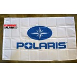 Polaris Flagge Banner 3 x 5 ft ATV Offroad Jet Ski Garage Wand weiß