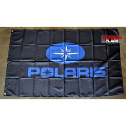 Polaris Flag Banner 3x5 ft ATV Off Road Jet Ski Garage Wall Black