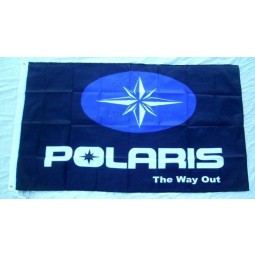 Polaris Snowmobile Racing 3' X 5' Polyester Flag Banner Man Cave