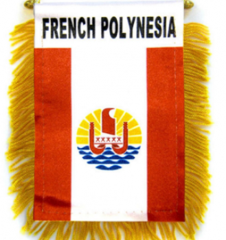 Venda quente polinésia carro nacional pendurado bandeira borla
