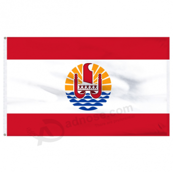 venta al por mayor francia polinesia bandera 3 * 5FT polinesia poliéster banner