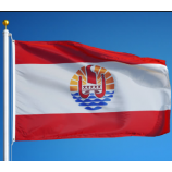 Insegna all'aperto di vendita calda della bandiera della Polinesia di volo