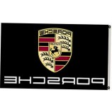werrox annfly porsche vlag zwart high performance stuttgart 3x5ft banner | model FLG - 488 |