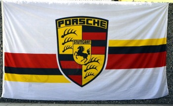 bandeira porsche original - banner aproximadamente 80s - como novo - 250 x 150 cm