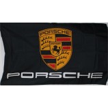 Porsche Flagge-3x5 Banner-100% Polyester mit hoher Qualität