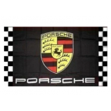 Porsche kariertes Polyester 3 x 5 ft. Flagge