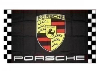 Porsche kariertes Polyester 3 x 5 ft. Flagge