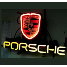 professionele porsche europese autobier neonreclame met hoge kwaliteit