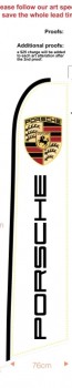 Kit Drapeau Swooper Double Face Porsche Avec Mât Et Support Vertical