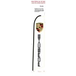 Porsche Double Sided Swooper Flag Kit mit Mast und vertikaler Halterung