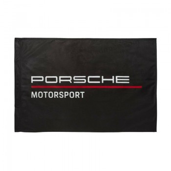 Drapeau de l’équipe Porsche Motorsport en noir de haute qualité