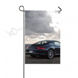 bandiera da giardino donggan 911 carrera porsche vista laterale nera 12x18 pollici (senza asta bandiera)