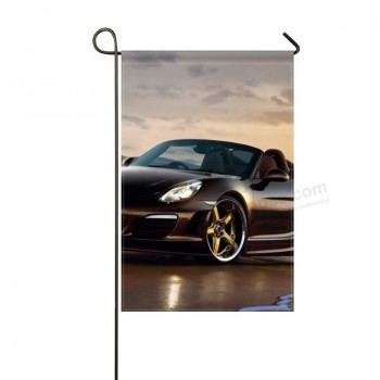 DongGan Garden Flag Porsche Boxster Vue de côté Noir 12x18 pouces (sans mât)