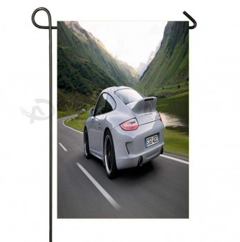 Porsche 911 extérieur cour drapeau bannière, décor de pelouse petit drapeau de jardin double face 12 x 18 pouces