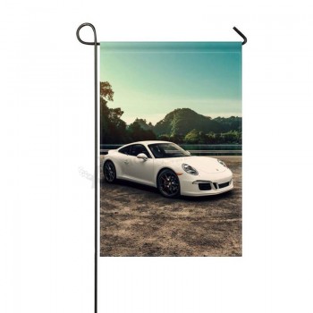 DongGan jardin drapeau porsche 911 Carrera 4s vue latérale 12x18 pouces (sans mât)