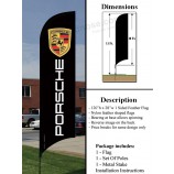 groothandel custom 10ft. veren vlag - porsche met hoge kwaliteit