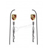 Großhandel benutzerdefinierte Porsche doppelseitige Swooper Flagge mit hoher Qualität