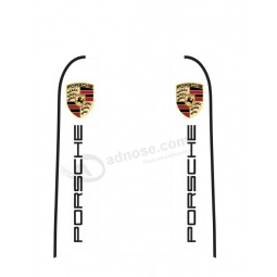wholesale custom porsche double-sided swooper flag with high quality