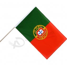 응원을위한 좋은 품질 포르투갈 소형 흔들며 깃발
