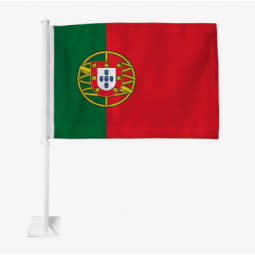 Digital Printed Custom National Portugal Car Window Clip Flags