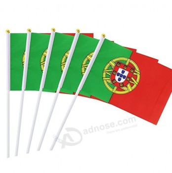 Barato promocional mini portugal bandera portuguesa palo