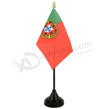 Venta directa de fábrica de poliéster Portugal banderas de escritorio
