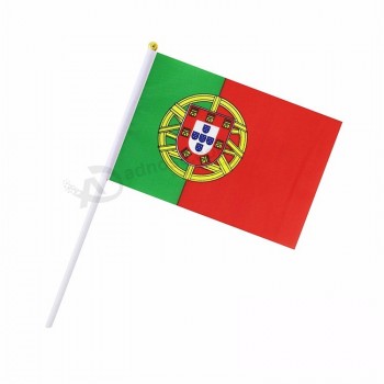 Bandera de país nacional de onda de mano de Portugal personalizado promocional