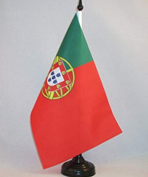 bandiera da tavolo ufficio portoghese in poliestere di piccole dimensioni
