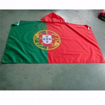 Großhandel Portugal Fans caping Flagge mit schnellem Versand