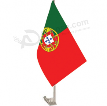 Équipe nationale pays Portugal voiture auto fenêtre drapeau