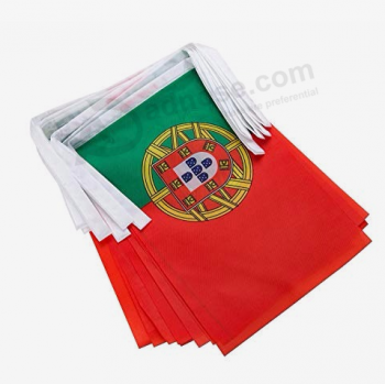 fútbol deportivo promoción poliéster mini portugal bunting bandera