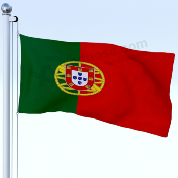 포르투갈 국기 3x5 FT 포르투갈 폴리 에스터 배너