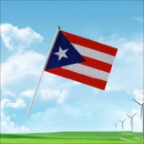 Customized 14 x 21cm all countries waving puerto rico hand flag