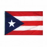 Wholesale 100% Polyester 3x5ft Stock  flying  Puerto Rico PR Flag