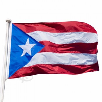 venta al por mayor de alta calidad de encargo de la bandera de puerto rico