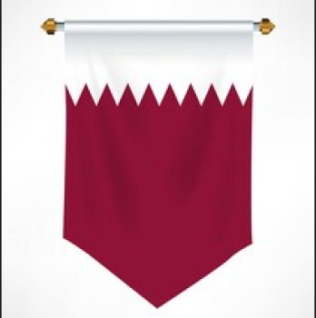 Decoration wall hanging Qatar country pennant flag